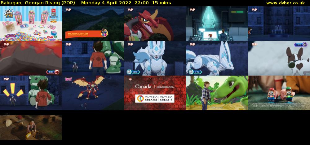 Bakugan: Geogan Rising (POP) Monday 4 April 2022 22:00 - 22:15
