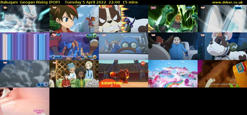 Bakugan: Geogan Rising (POP) Tuesday 5 April 2022 22:00 - 22:15