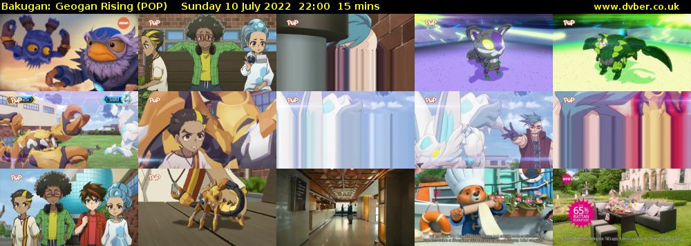Bakugan: Geogan Rising (POP) Sunday 10 July 2022 22:00 - 22:15