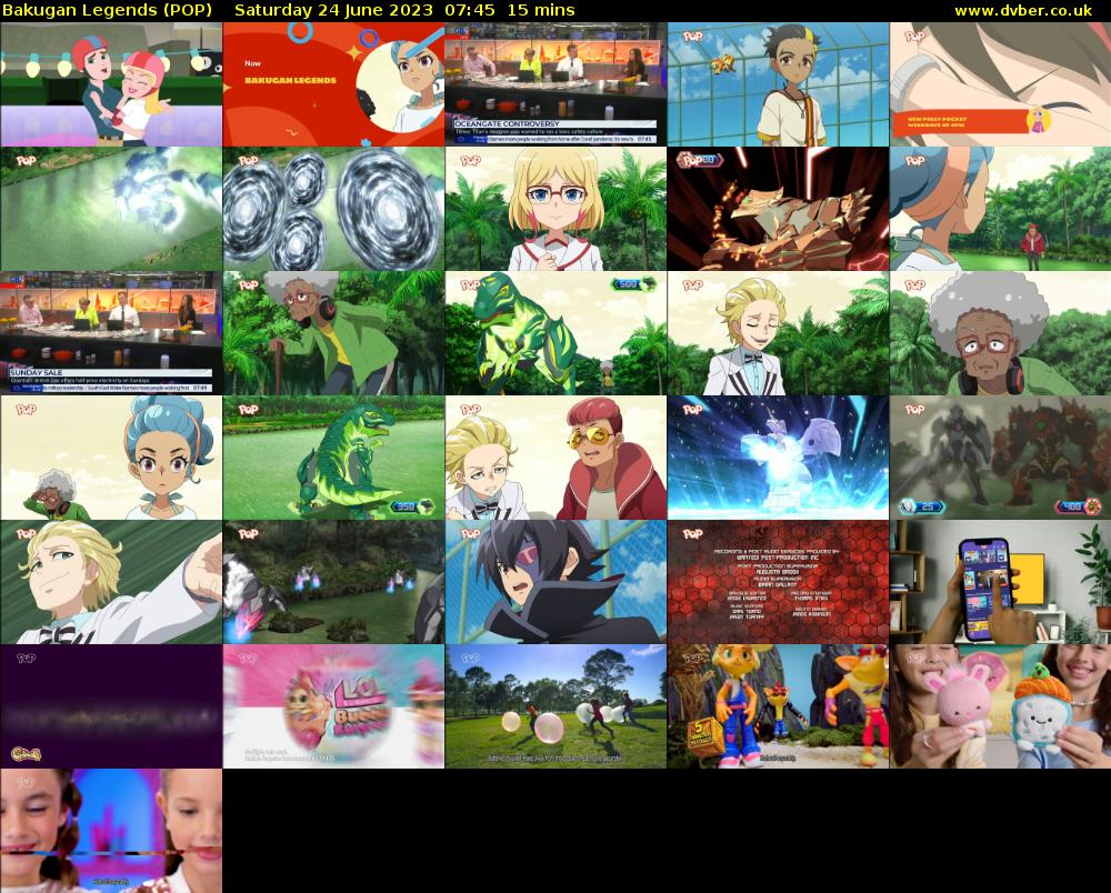 Bakugan Legends (POP) Saturday 24 June 2023 07:45 - 08:00