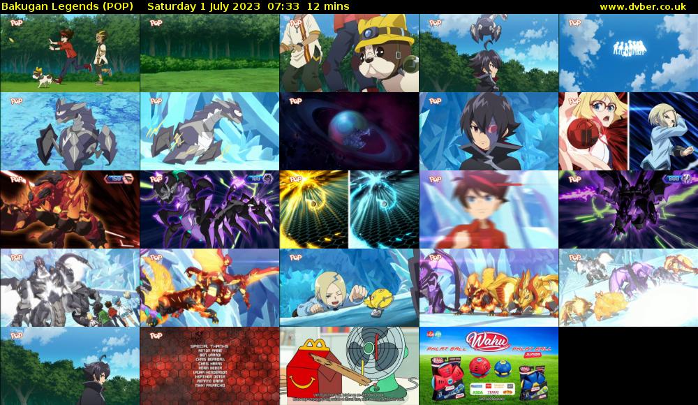 Bakugan Legends (POP) Saturday 1 July 2023 07:33 - 07:45