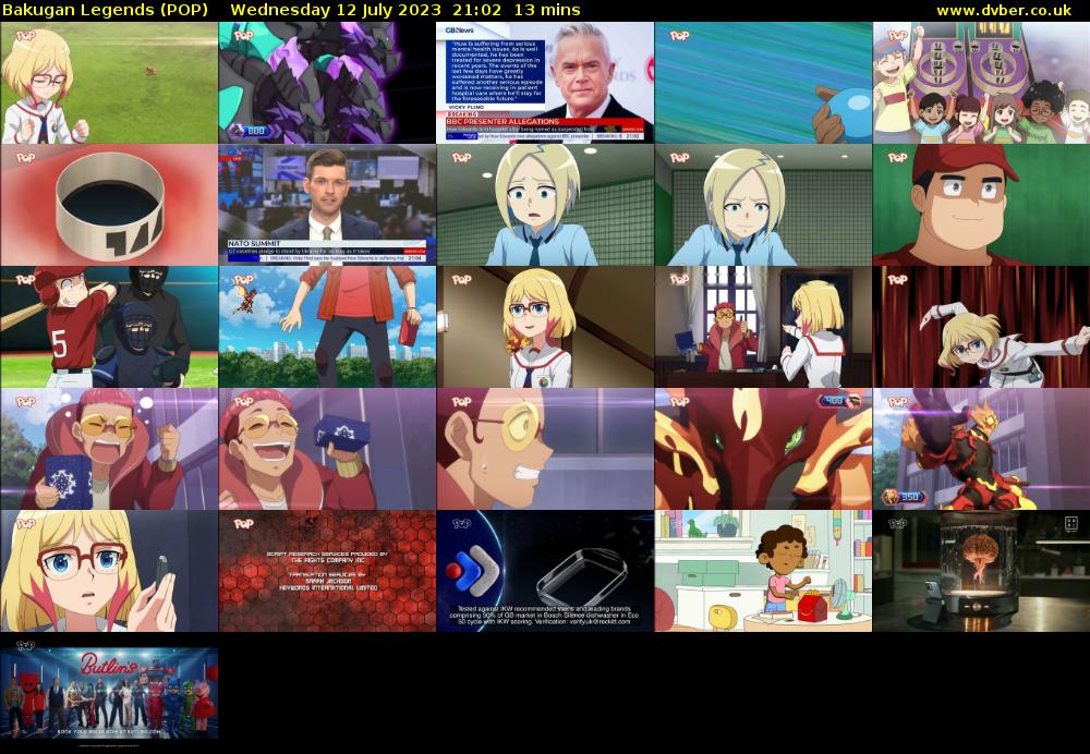 Bakugan Legends (POP) Wednesday 12 July 2023 21:02 - 21:15