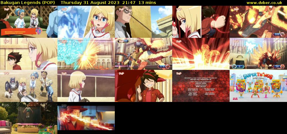 Bakugan Legends (POP) Thursday 31 August 2023 21:47 - 22:00
