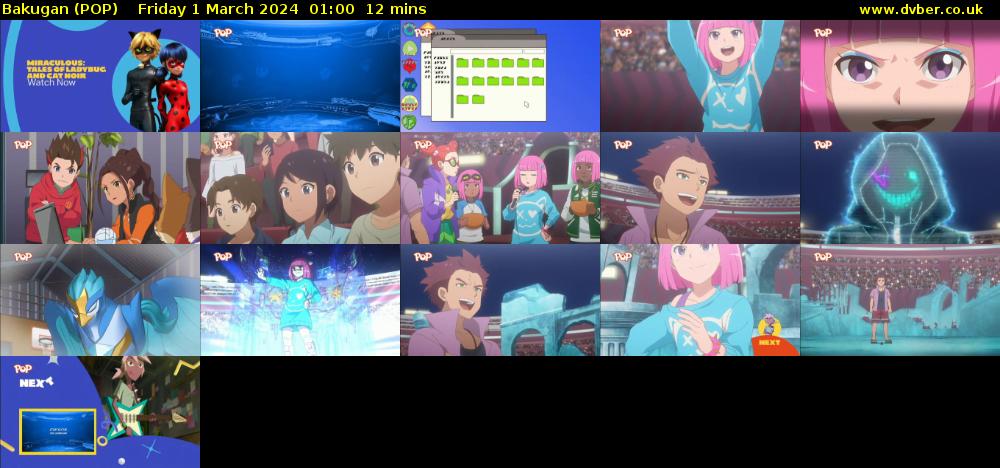 Bakugan (POP) Friday 1 March 2024 01:00 - 01:12