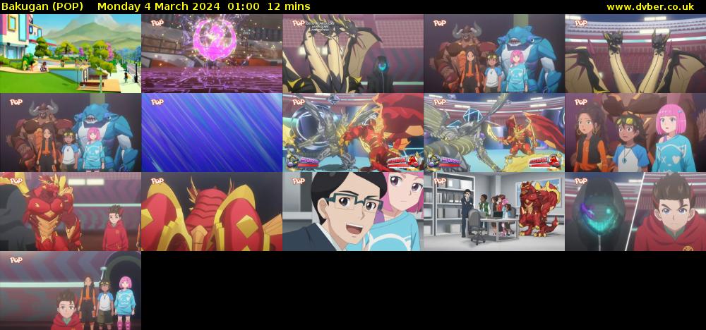 Bakugan (POP) Monday 4 March 2024 01:00 - 01:12