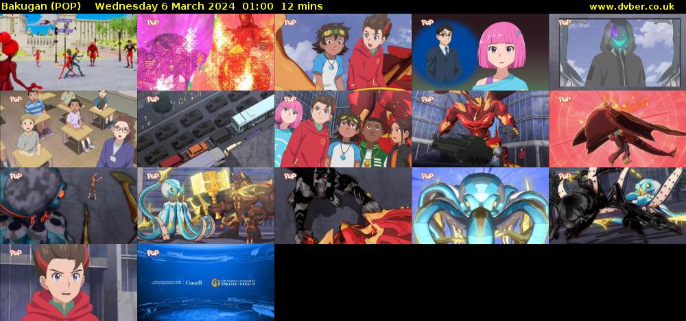 Bakugan (POP) Wednesday 6 March 2024 01:00 - 01:12