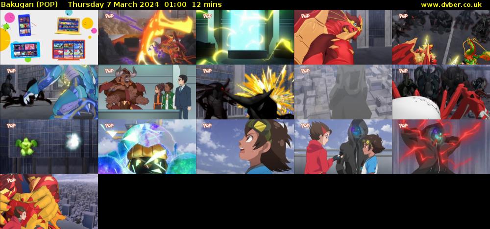 Bakugan (POP) Thursday 7 March 2024 01:00 - 01:12