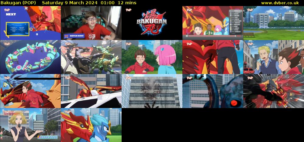 Bakugan (POP) Saturday 9 March 2024 01:00 - 01:12