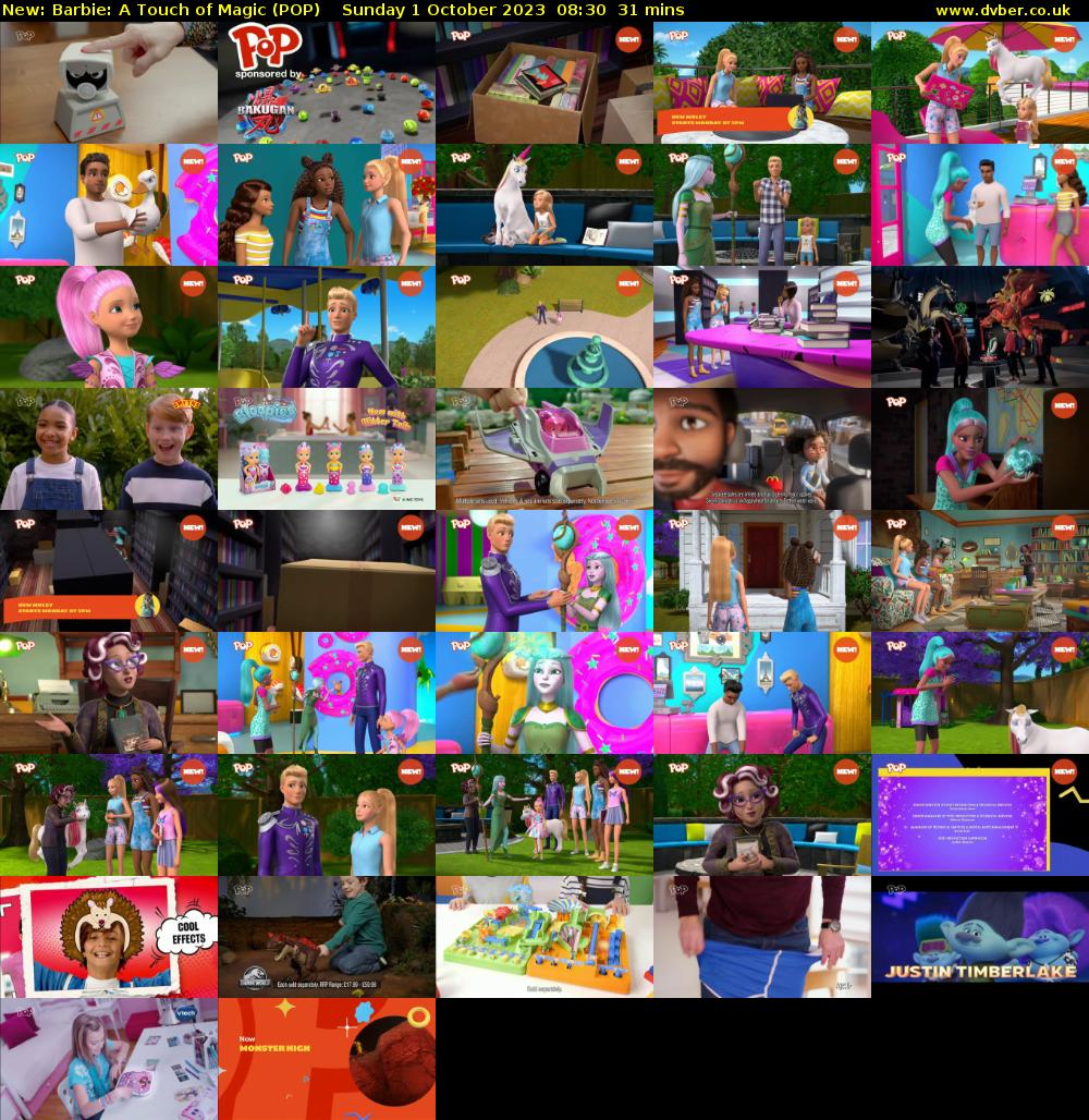 Barbie: A Touch of Magic (POP) Sunday 1 October 2023 08:30 - 09:01