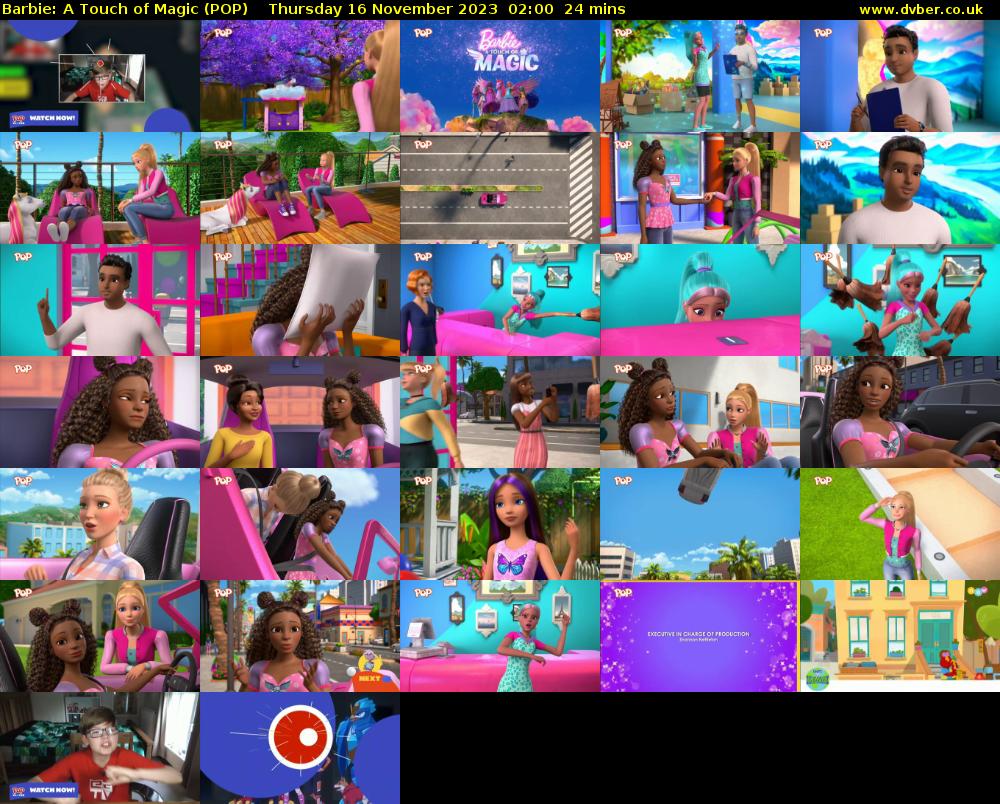 Barbie: A Touch of Magic (POP) Thursday 16 November 2023 02:00 - 02:24