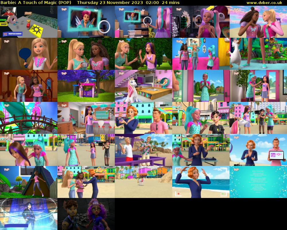 Barbie: A Touch of Magic (POP) Thursday 23 November 2023 02:00 - 02:24