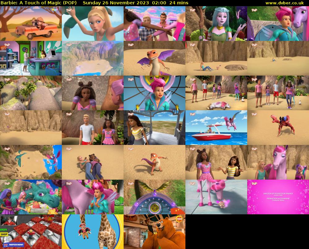 Barbie: A Touch of Magic (POP) Sunday 26 November 2023 02:00 - 02:24