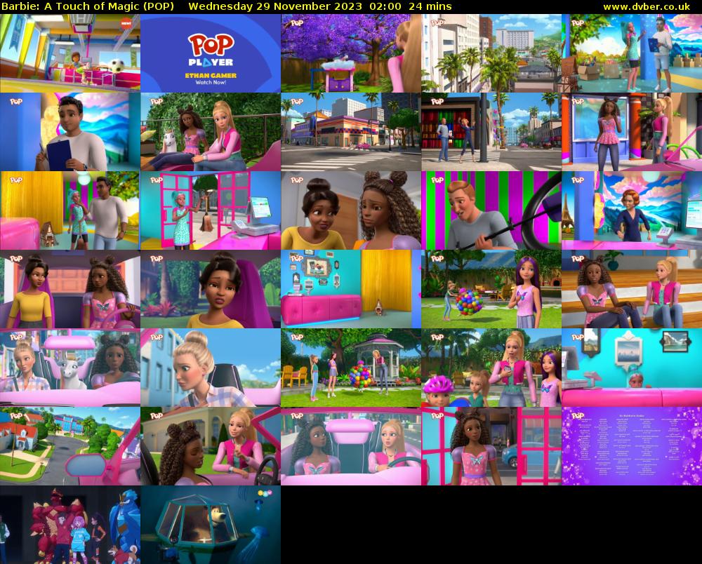 Barbie: A Touch of Magic (POP) Wednesday 29 November 2023 02:00 - 02:24