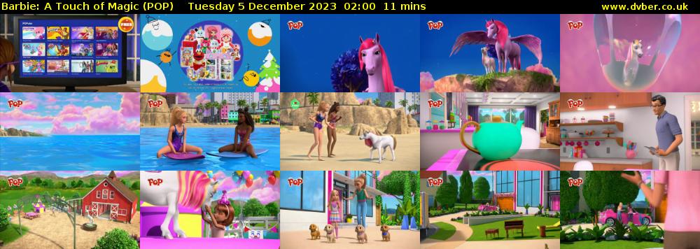 Barbie: A Touch of Magic (POP) Tuesday 5 December 2023 02:00 - 02:11