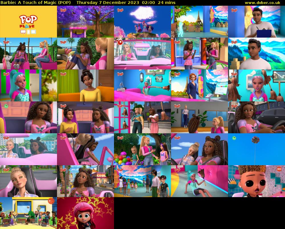 Barbie: A Touch of Magic (POP) Thursday 7 December 2023 02:00 - 02:24