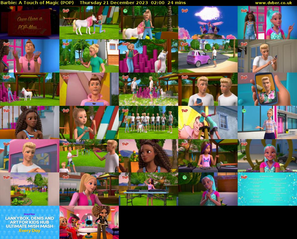 Barbie: A Touch of Magic (POP) Thursday 21 December 2023 02:00 - 02:24