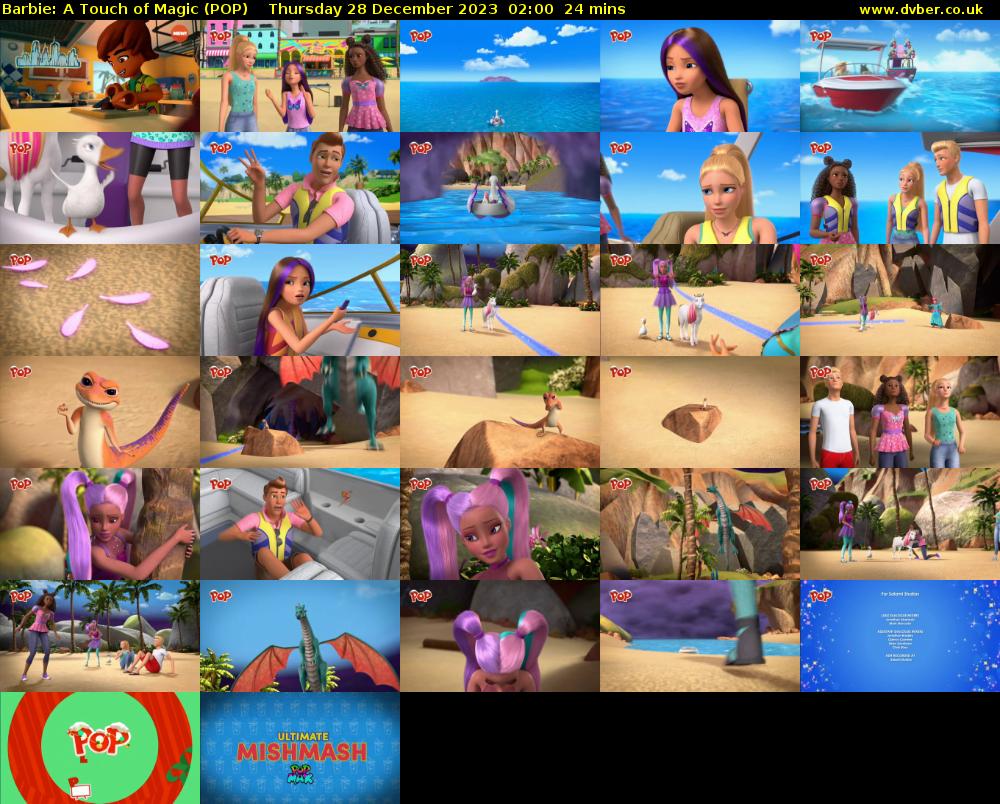 Barbie: A Touch of Magic (POP) Thursday 28 December 2023 02:00 - 02:24