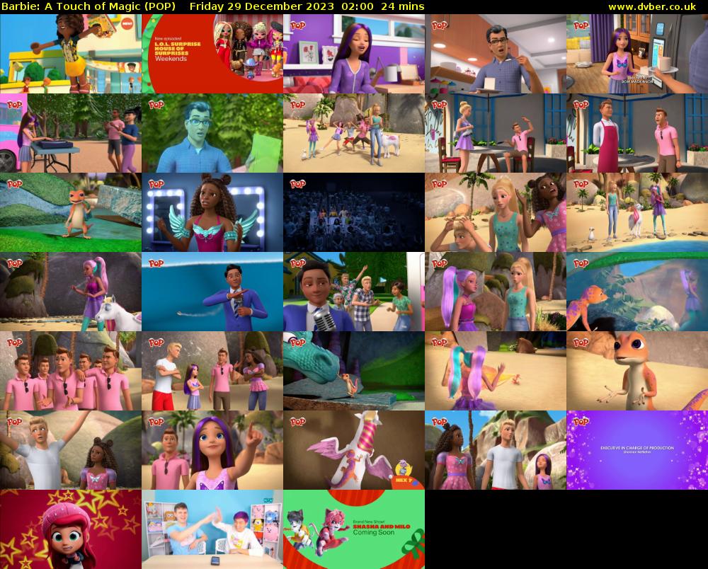 Barbie: A Touch of Magic (POP) Friday 29 December 2023 02:00 - 02:24