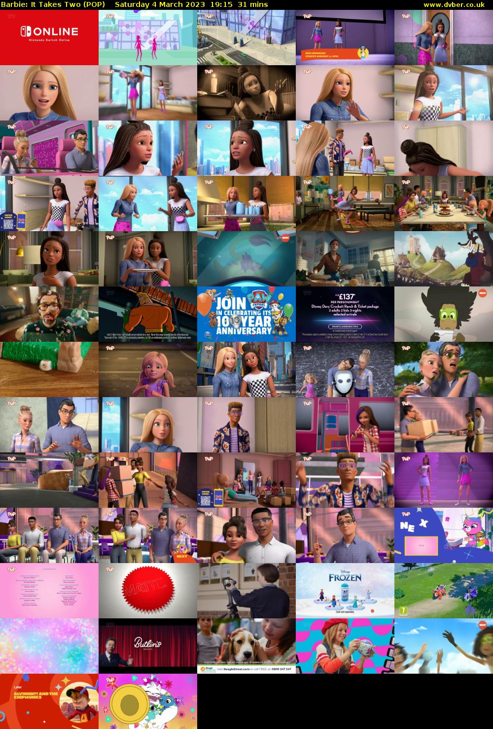 Barbie: It Takes Two (POP) Saturday 4 March 2023 19:15 - 19:46