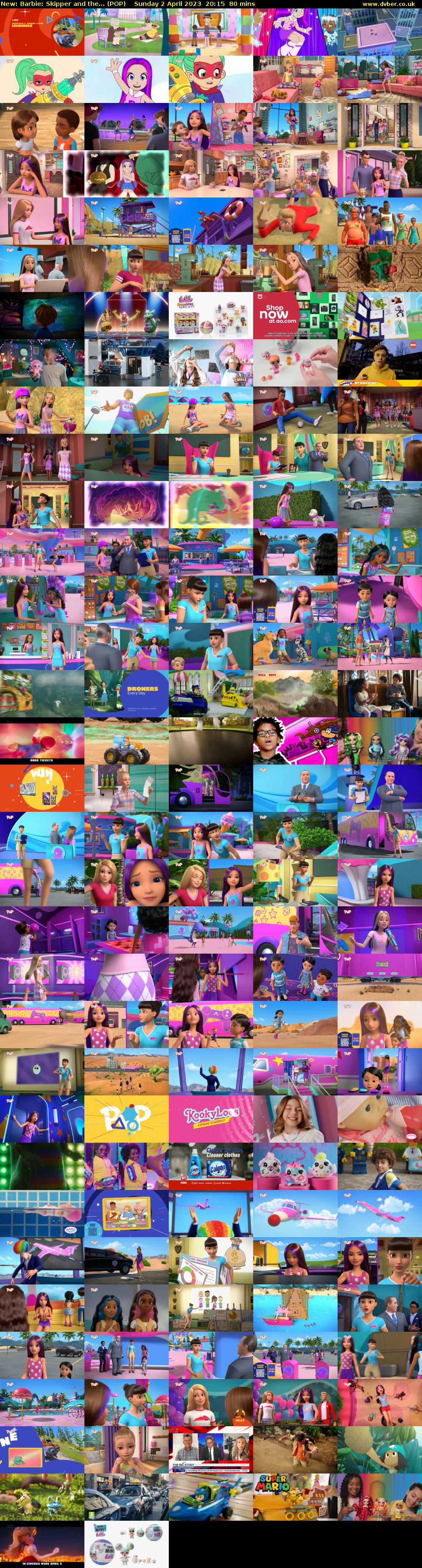 Barbie: Skipper and the... (POP) Sunday 2 April 2023 20:15 - 21:35