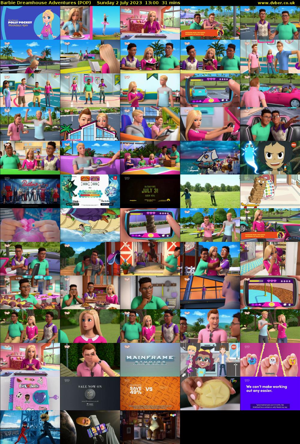 Barbie Dreamhouse Adventures (POP) Sunday 2 July 2023 13:00 - 13:31