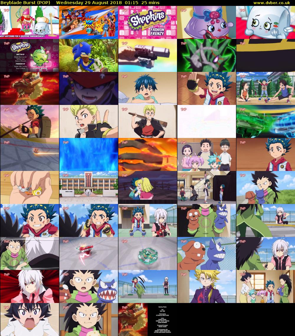Beyblade Burst (POP) Wednesday 29 August 2018 01:15 - 01:40
