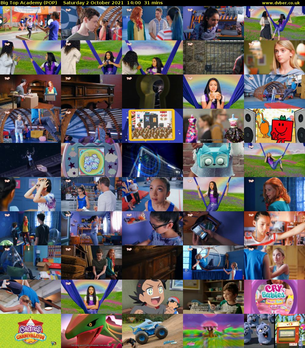 Big Top Academy (POP) Saturday 2 October 2021 14:00 - 14:31