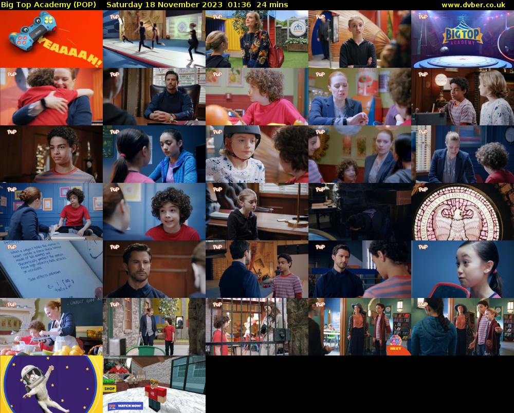 Big Top Academy (POP) Saturday 18 November 2023 01:36 - 02:00