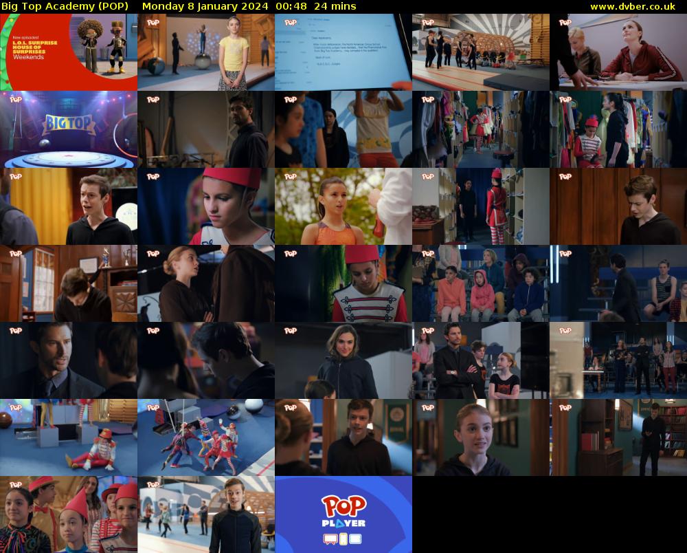 Big Top Academy (POP) Monday 8 January 2024 00:48 - 01:12