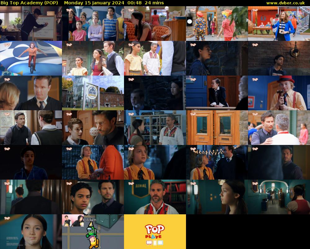 Big Top Academy (POP) Monday 15 January 2024 00:48 - 01:12