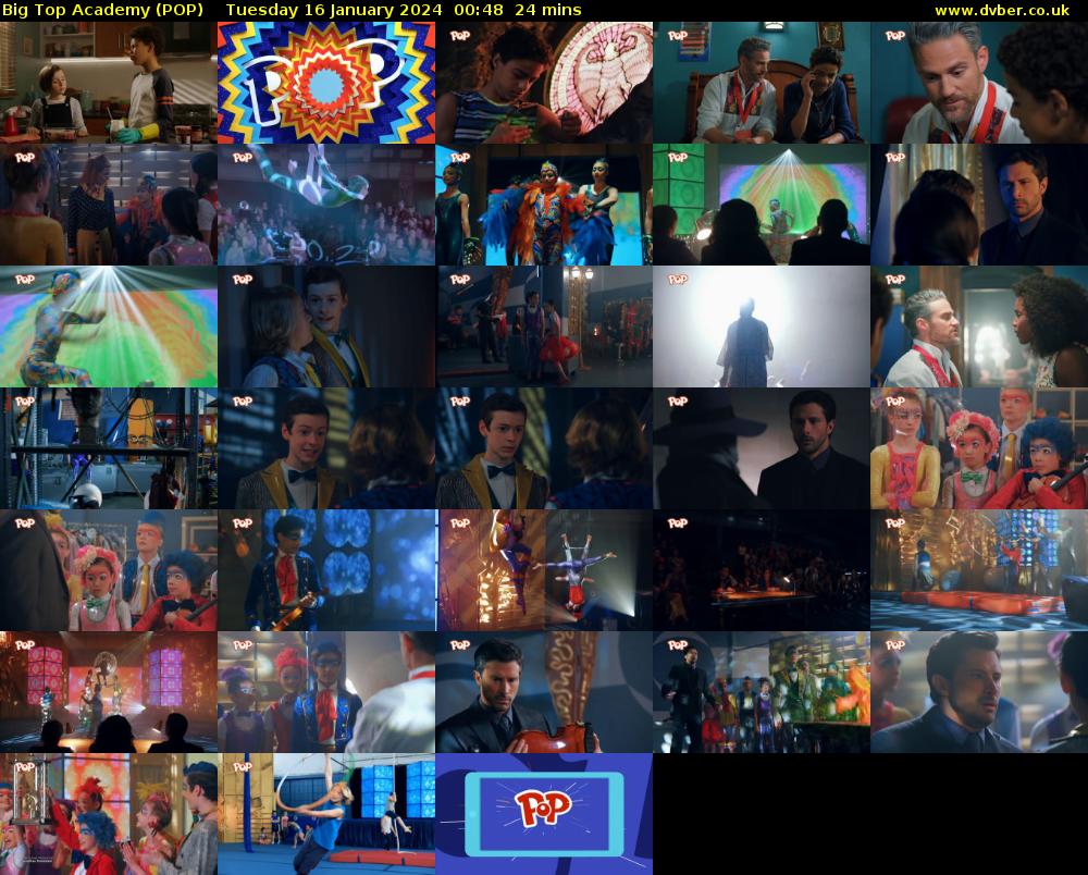 Big Top Academy (POP) Tuesday 16 January 2024 00:48 - 01:12