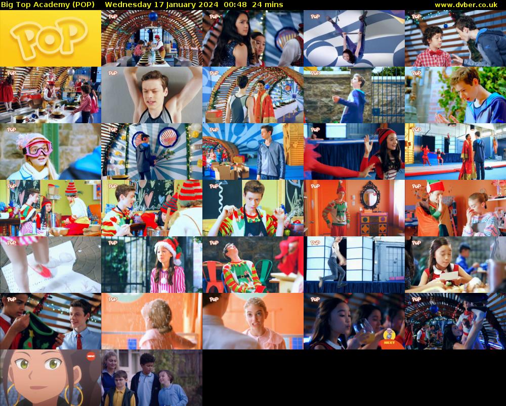 Big Top Academy (POP) Wednesday 17 January 2024 00:48 - 01:12