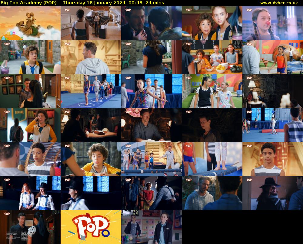 Big Top Academy (POP) Thursday 18 January 2024 00:48 - 01:12