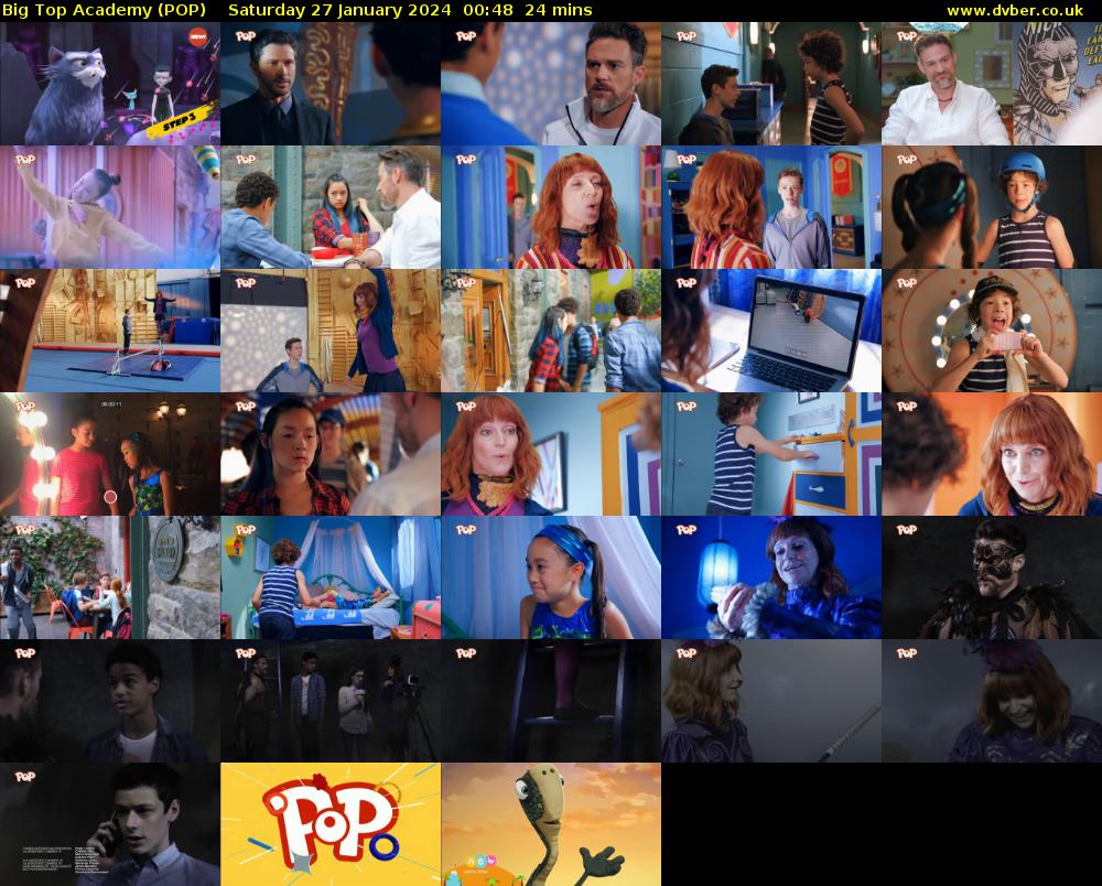 Big Top Academy (POP) Saturday 27 January 2024 00:48 - 01:12