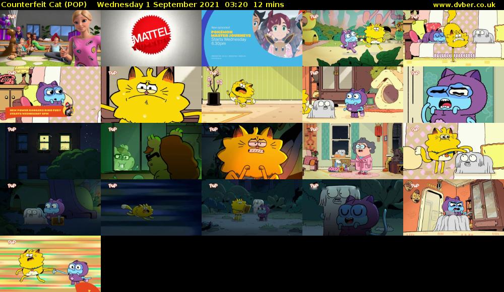 Counterfeit Cat (POP) Wednesday 1 September 2021 03:20 - 03:32