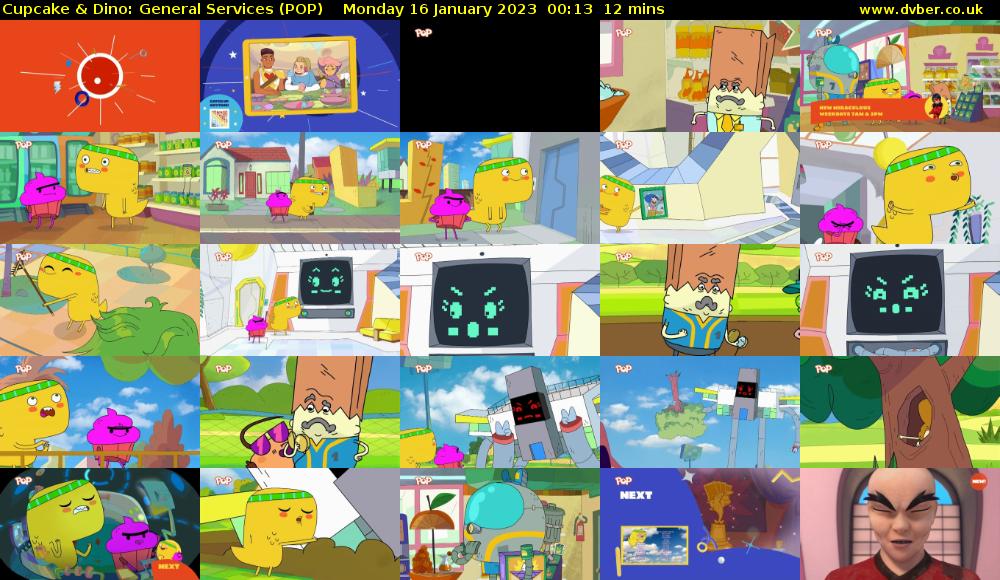 Cupcake & Dino: General Services (POP) Monday 16 January 2023 00:13 - 00:25