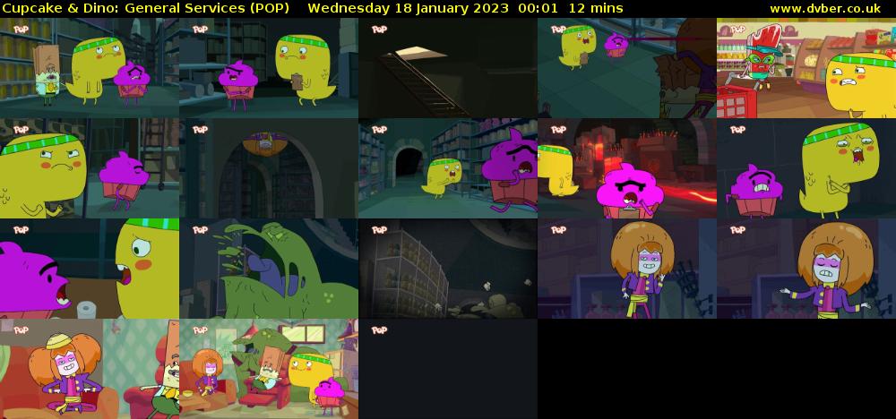 Cupcake & Dino: General Services (POP) Wednesday 18 January 2023 00:01 - 00:13