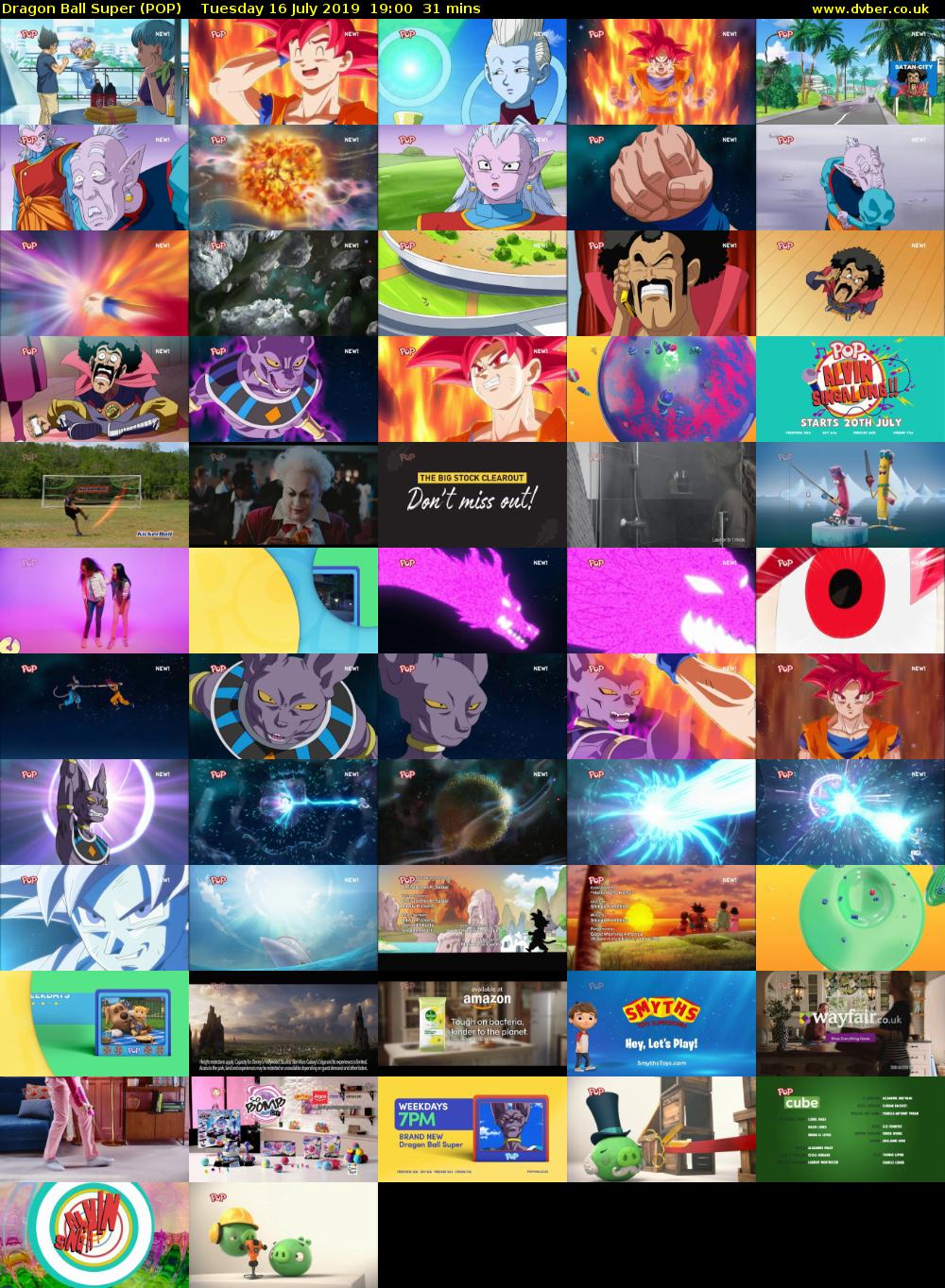Dragon Ball Super (POP) Tuesday 16 July 2019 19:00 - 19:31