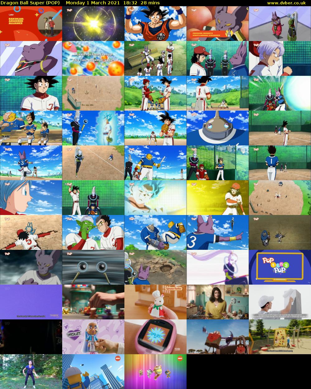 Dragon Ball Super (POP) Monday 1 March 2021 18:32 - 19:00