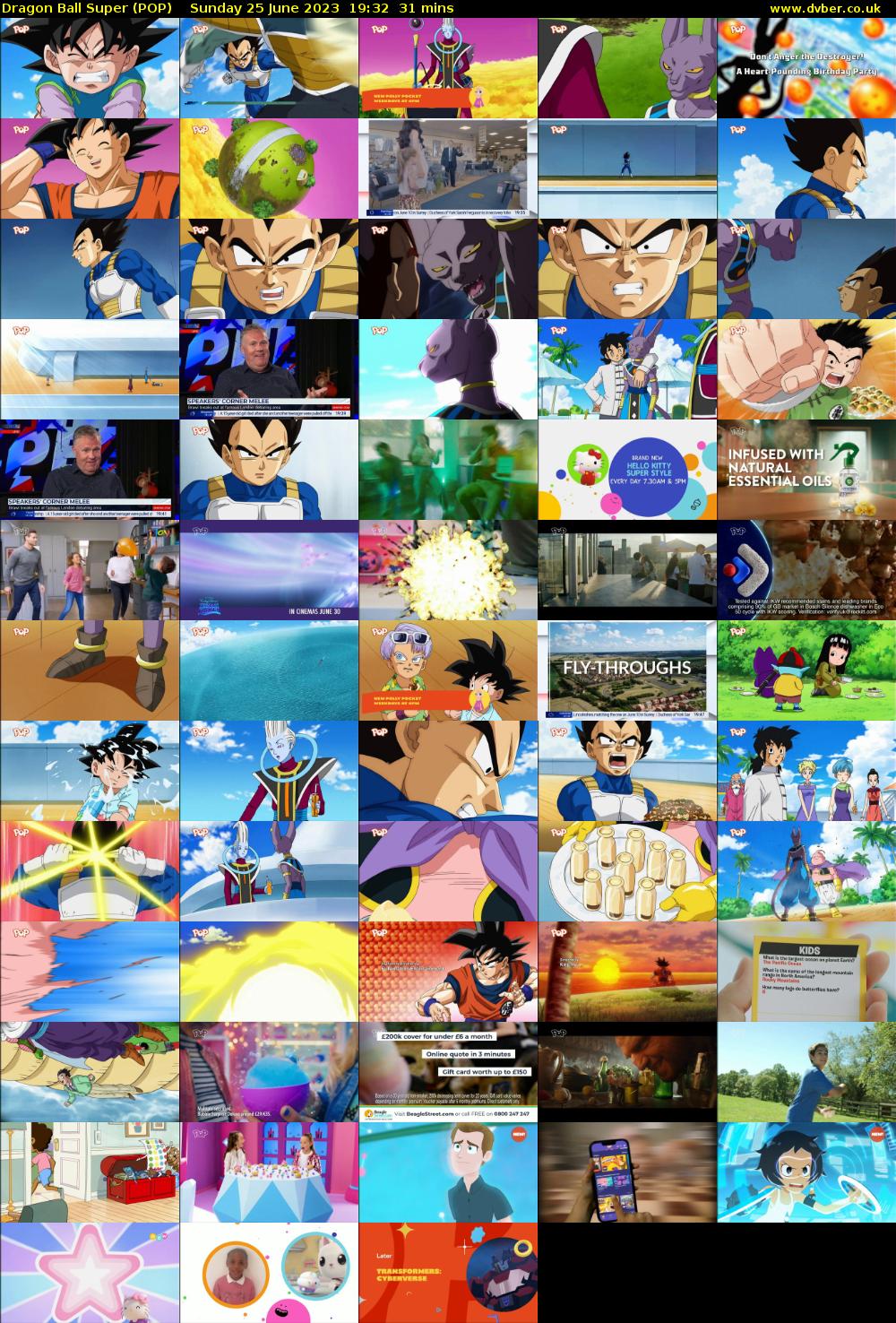Dragon Ball Super (POP) Sunday 25 June 2023 19:32 - 20:03