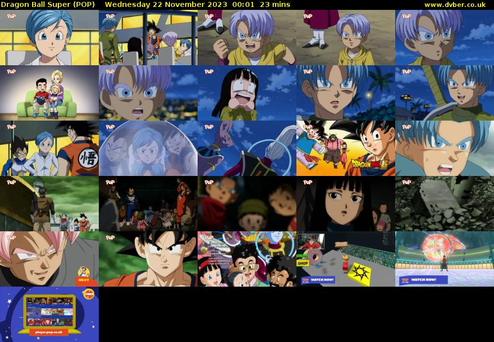 Dragon Ball Super (POP) Wednesday 22 November 2023 00:01 - 00:24