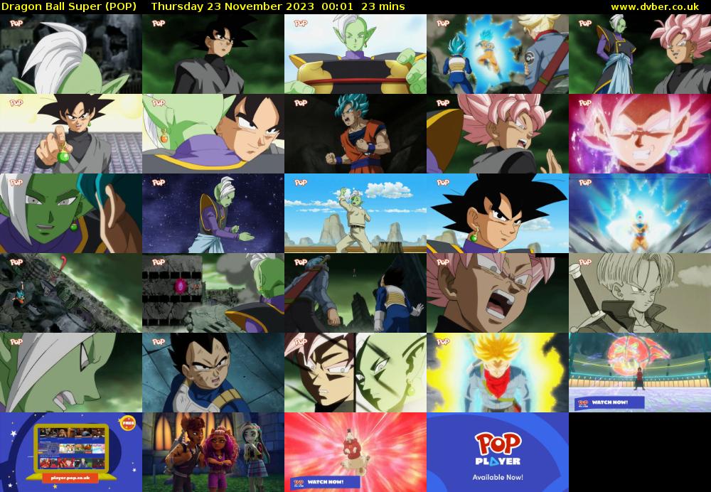 Dragon Ball Super (POP) Thursday 23 November 2023 00:01 - 00:24