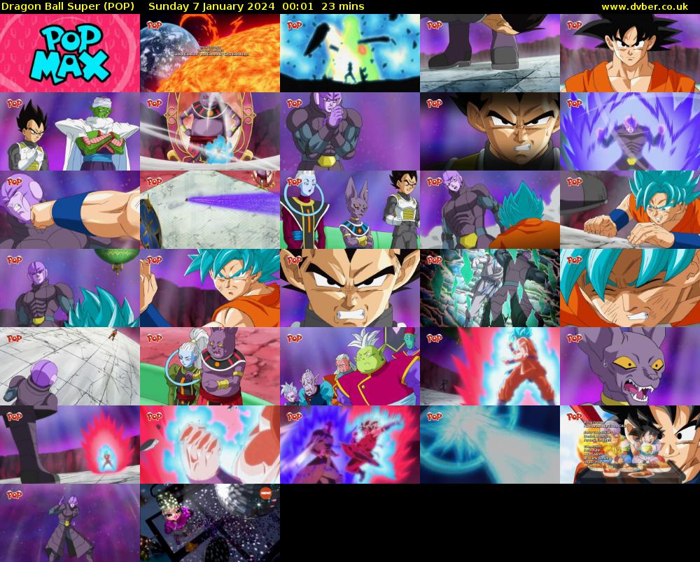 Dragon Ball Super (POP) Sunday 7 January 2024 00:01 - 00:24