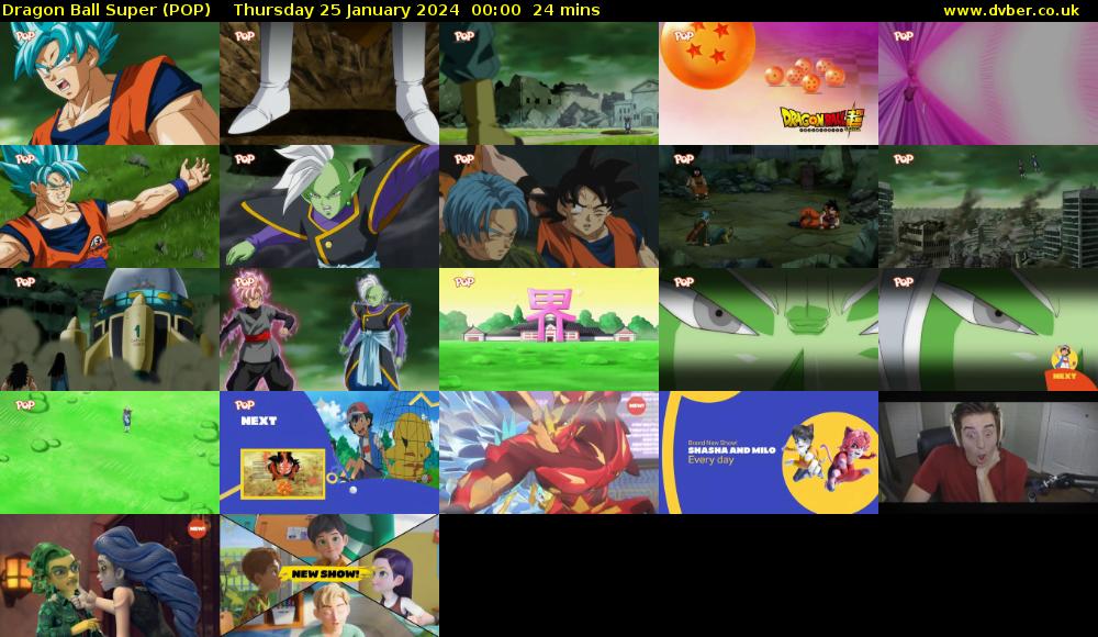Dragon Ball Super (POP) Thursday 25 January 2024 00:00 - 00:24