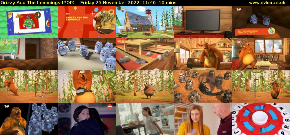 Grizzy And The Lemmings (POP) Friday 25 November 2022 11:40 - 11:50