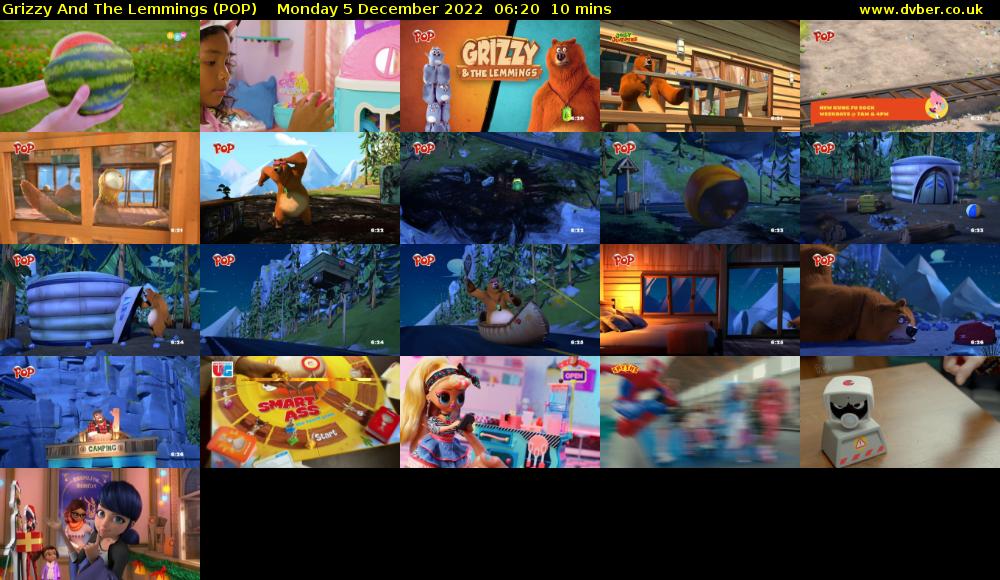 Grizzy And The Lemmings (POP) Monday 5 December 2022 06:20 - 06:30