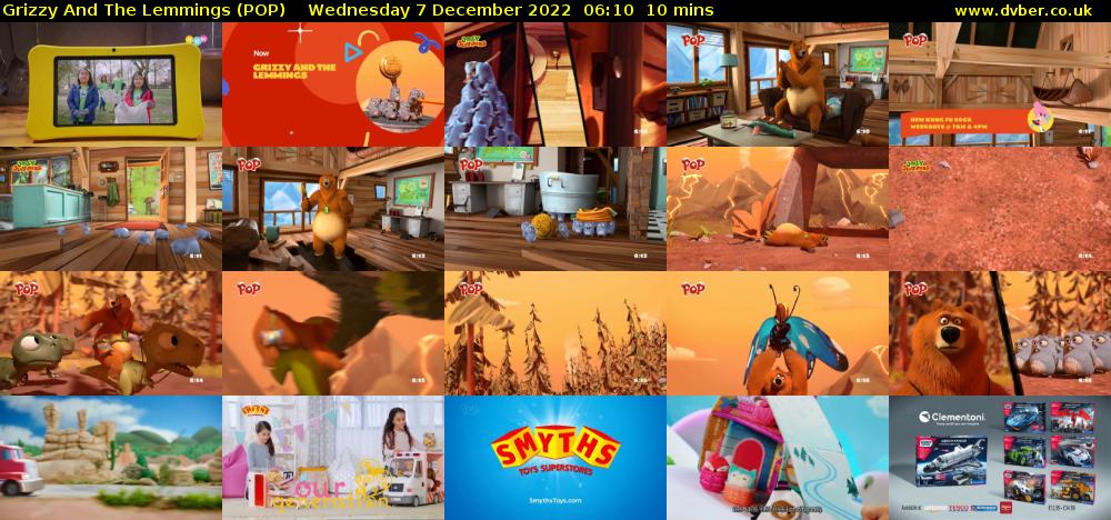 Grizzy And The Lemmings (POP) Wednesday 7 December 2022 06:10 - 06:20