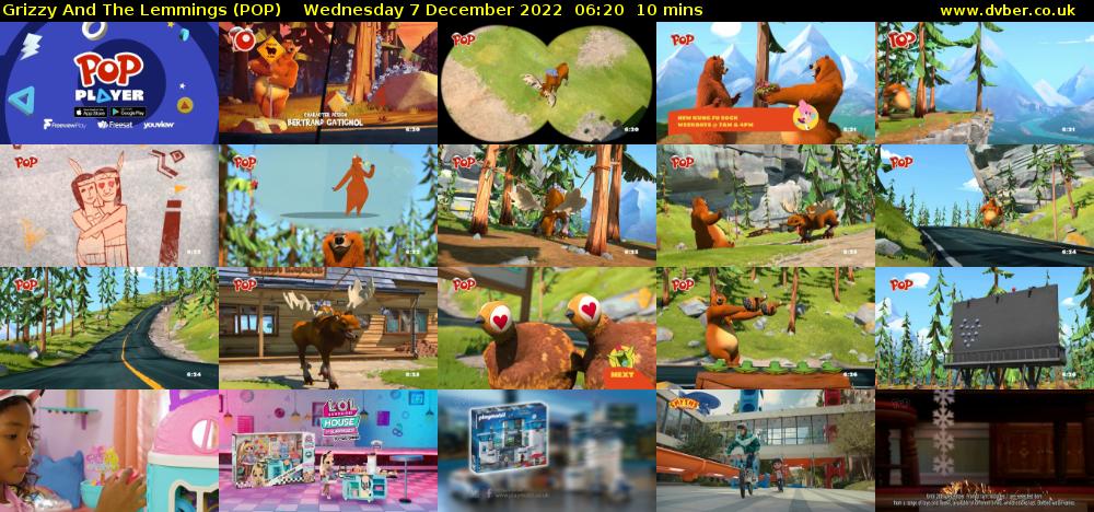 Grizzy And The Lemmings (POP) Wednesday 7 December 2022 06:20 - 06:30