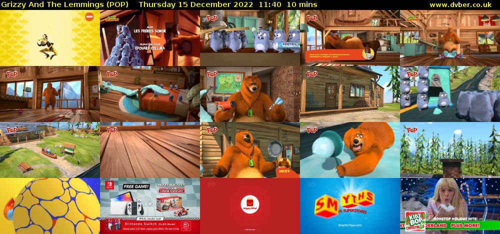 Grizzy And The Lemmings (POP) Thursday 15 December 2022 11:40 - 11:50