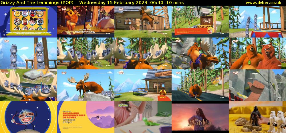 Grizzy And The Lemmings (POP) Wednesday 15 February 2023 06:40 - 06:50